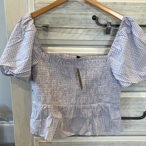 J.Crew Gingham Smock Top